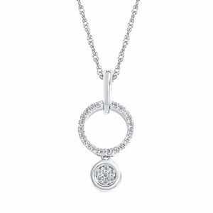 Dazzling Silver Circle Pendant Necklace